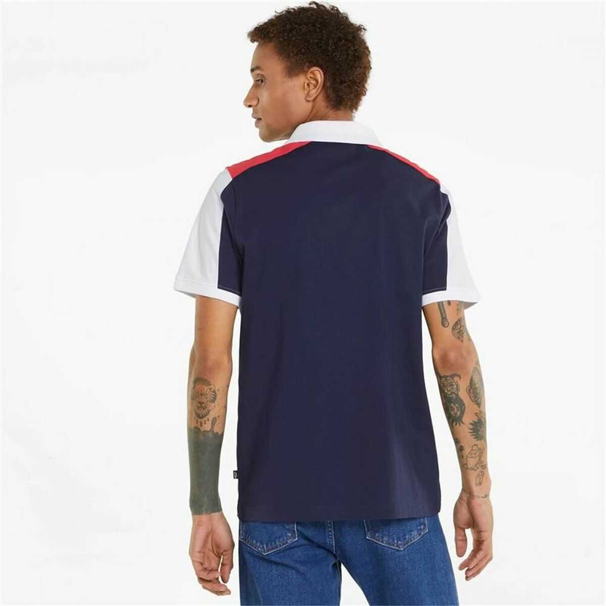 Heren-T-Shirt met Korte Mouwen Puma Essentials+ Block M