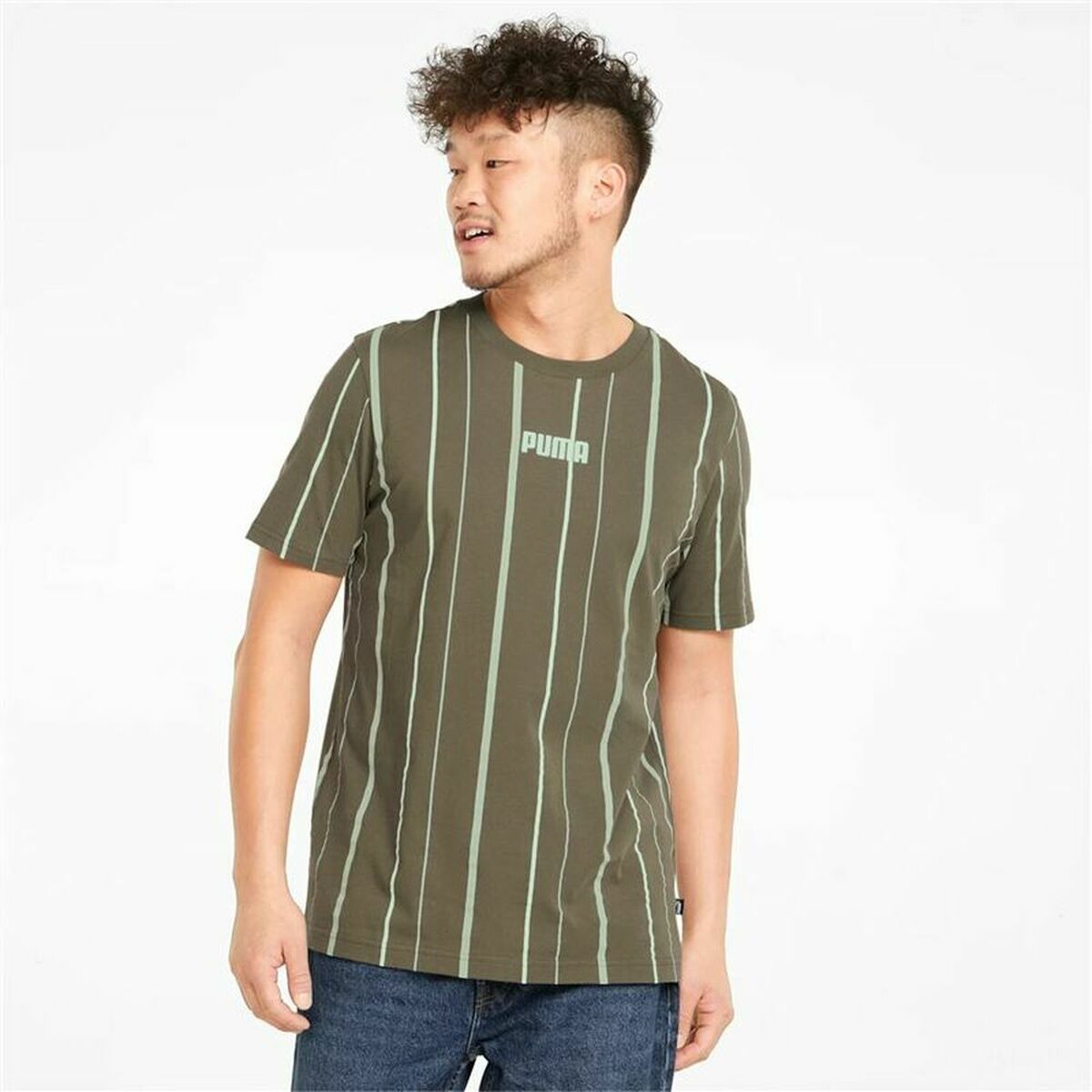 Sport T-shirt Korte Mouwen Puma Modern Basics M Kaki