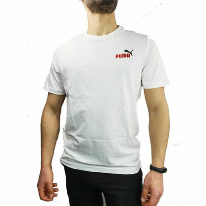 Sport T-shirt Korte Mouwen Puma Essentials+ Embroidery M Wit