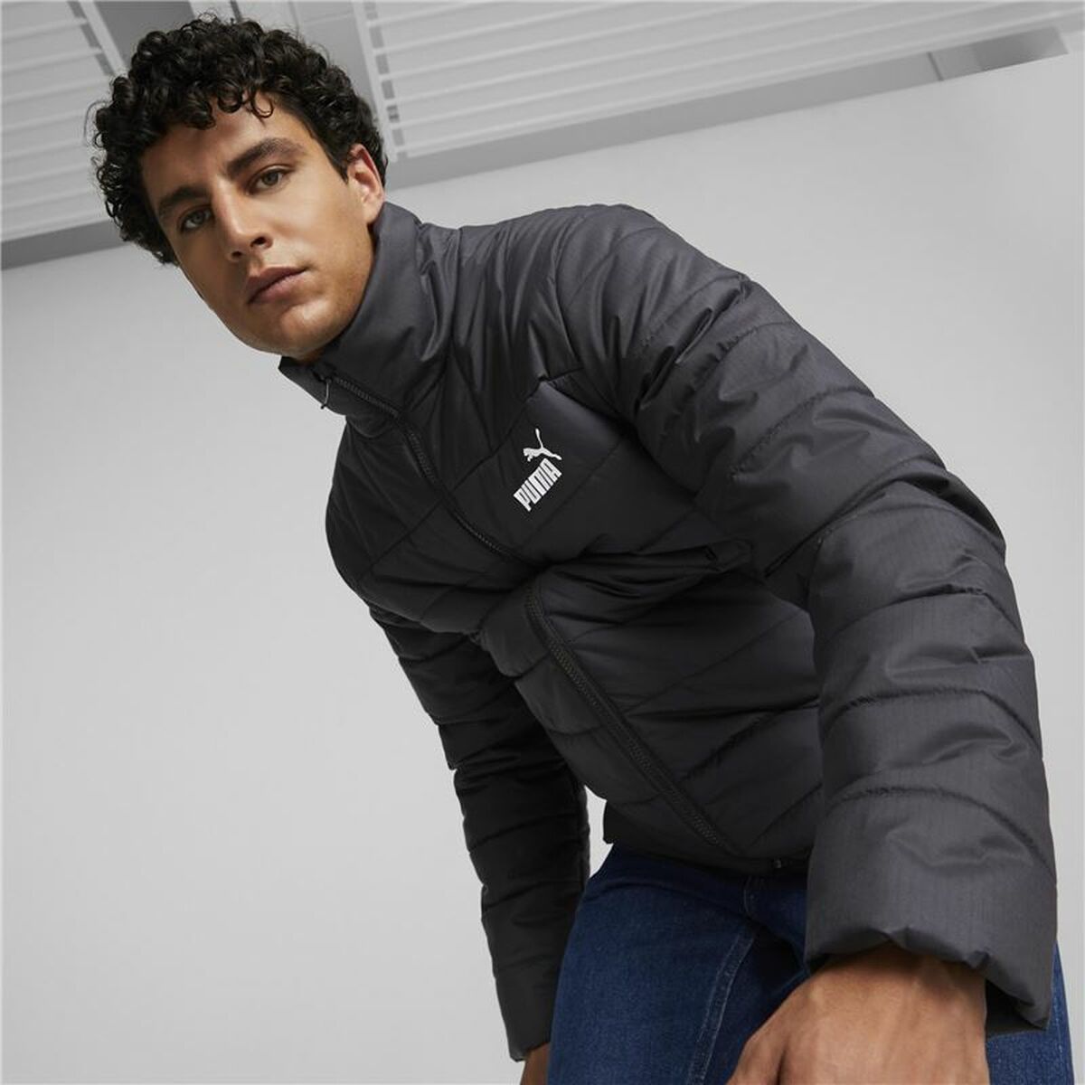 Heren Sportjas Puma  Essentials+ Padded Zwart
