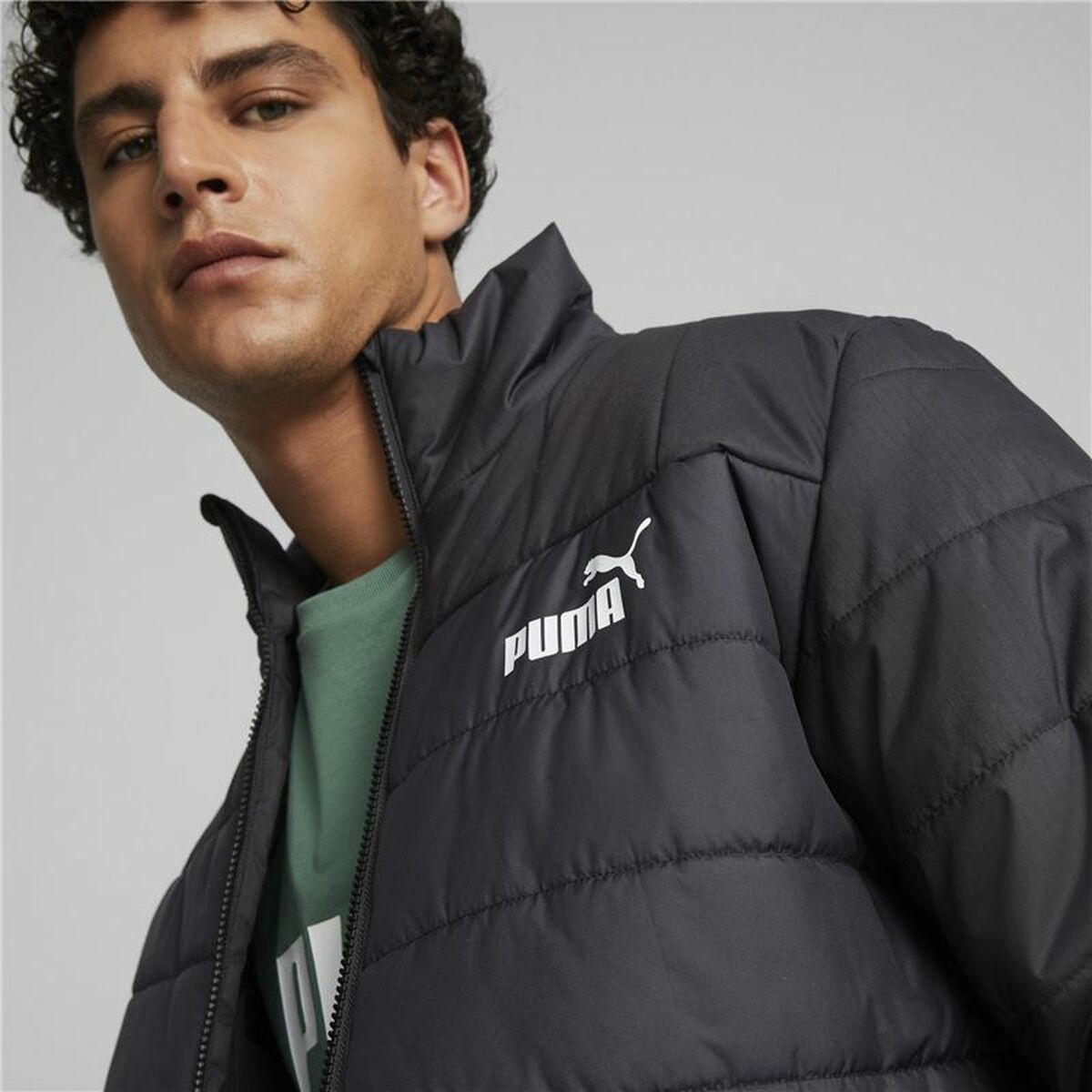 Heren Sportjas Puma  Essentials+ Padded Zwart