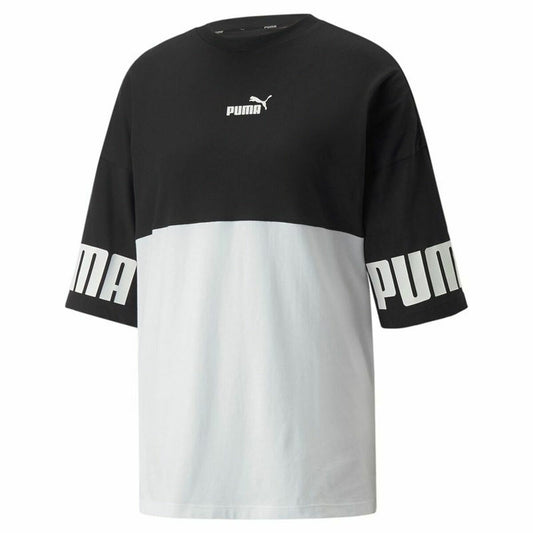 Shirt Puma Power Colorblock Wit Zwart