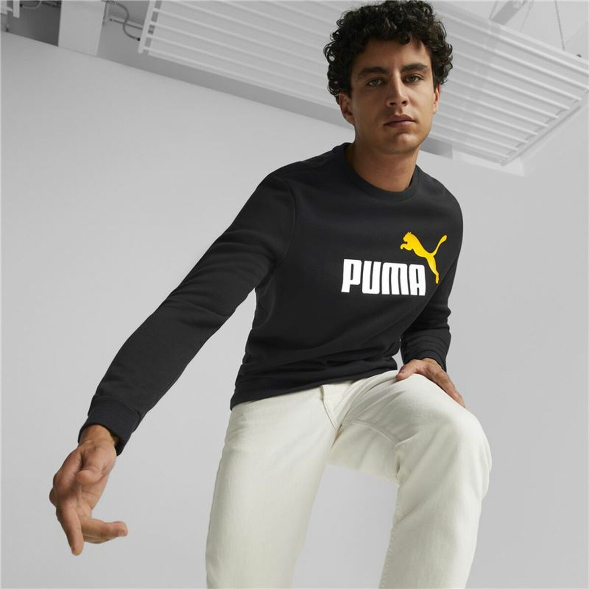 Herensweater zonder Capuchon Puma Essentials Zwart