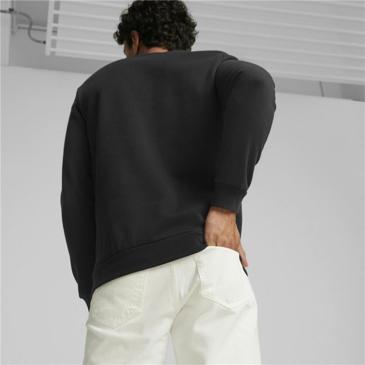 Herensweater zonder Capuchon Puma Essentials Zwart