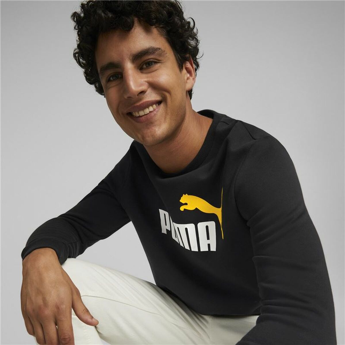 Herensweater zonder Capuchon Puma Essentials Zwart