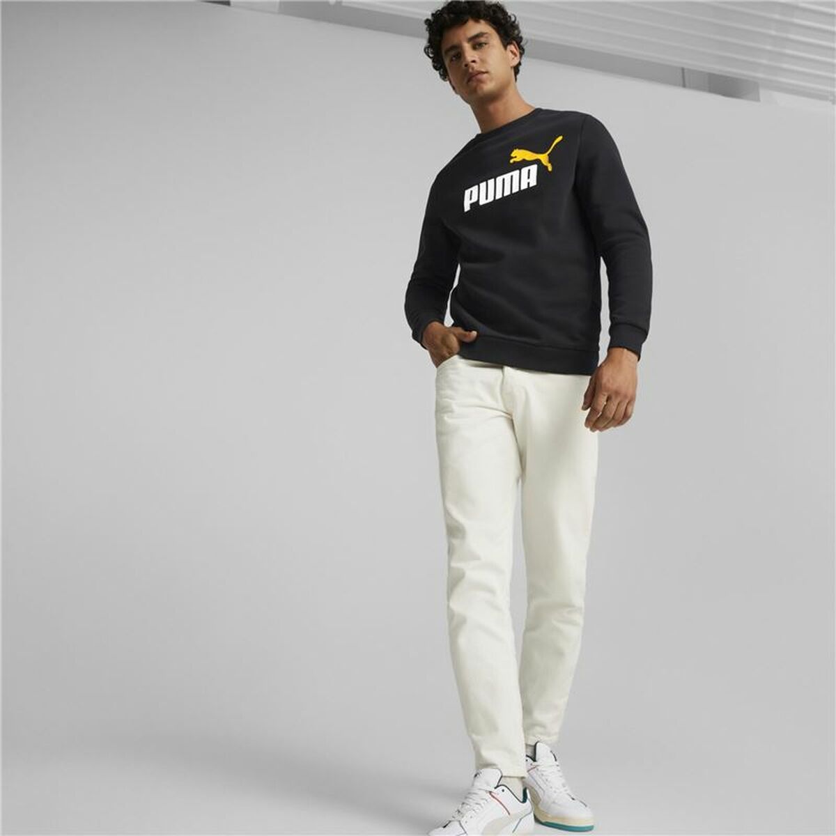 Herensweater zonder Capuchon Puma Essentials Zwart