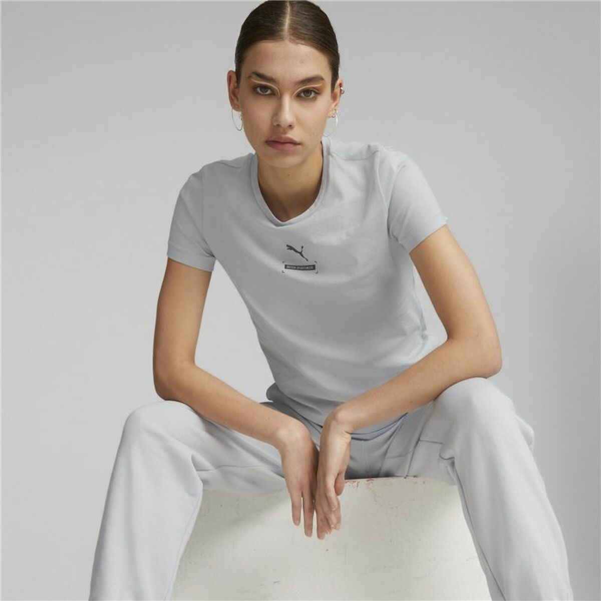Dames-T-Shirt met Korte Mouwen Puma Better Grijs
