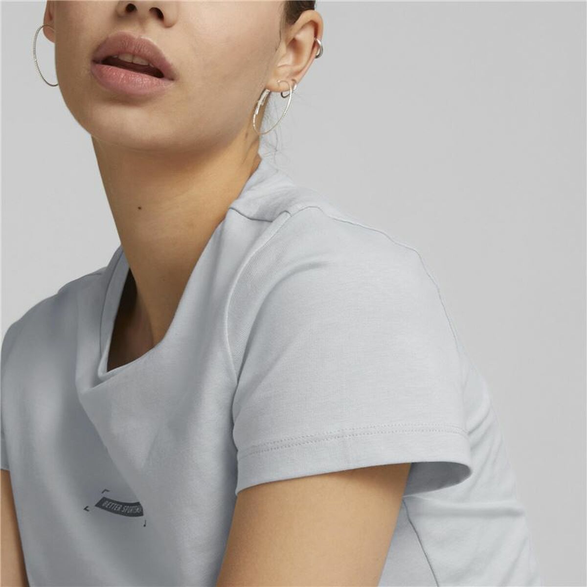 Dames-T-Shirt met Korte Mouwen Puma Better Grijs