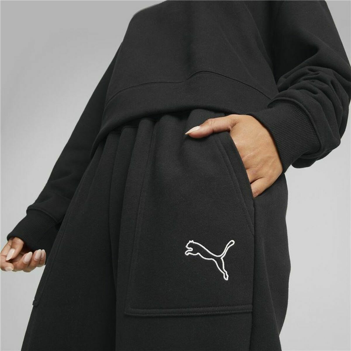 Joggingpak voor dames Puma Loungewear Zwart