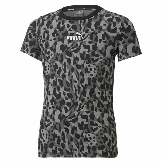 Sport T-shirt Korte Mouwen Puma Alpha AOP Zwart
