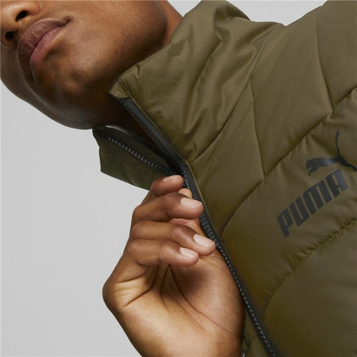 Heren Sportjas Puma  Essentials+ Padded Olijf