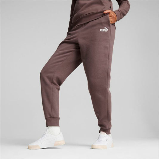 Volwassenen Trainingbroek Puma Ess+ Embroidery High-Waist Bruin Vrouw