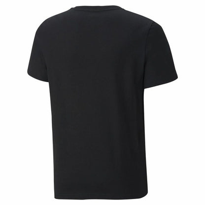 Sport T-shirt Korte Mouwen Puma Essentials+ Two-Tone Logo Zwart