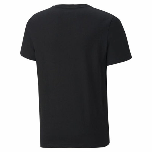 Sport T-shirt Korte Mouwen Puma Essentials+ Two-Tone Logo Zwart