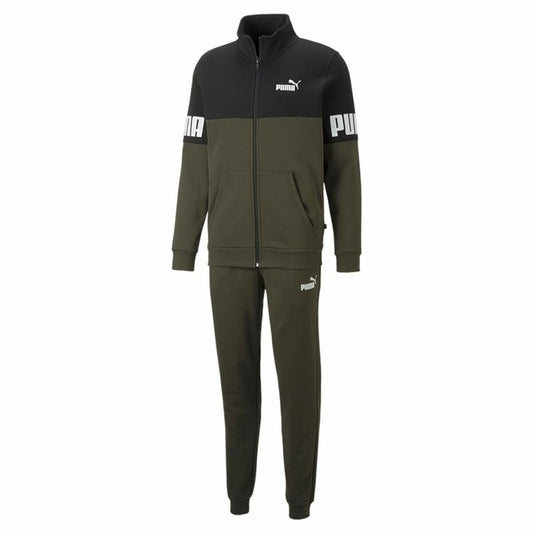 Trainingspak voor Volwassenen Puma Power Colorblock Donkergroen