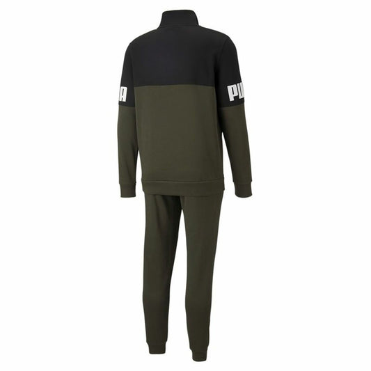 Trainingspak voor Volwassenen Puma Power Colorblock Donkergroen