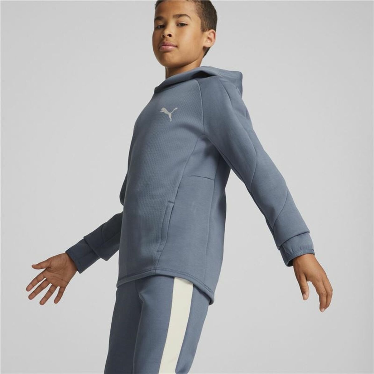 Uniseks Hoodie Puma Evostripe Youth Blauw
