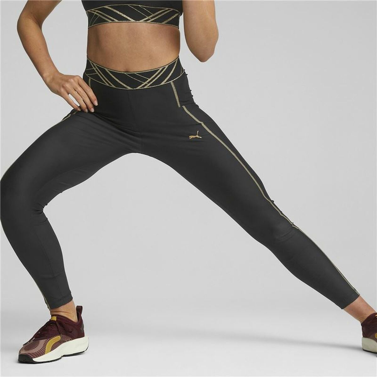 Sportleggings voor Dames Puma Deco Glam Zwart