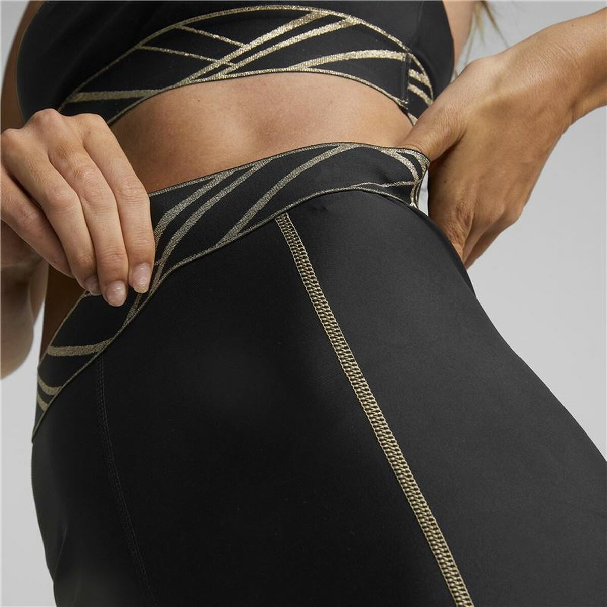 Sportleggings voor Dames Puma Deco Glam Zwart