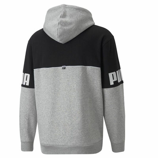 Herenhoodie Puma Power Colorblock Grijs
