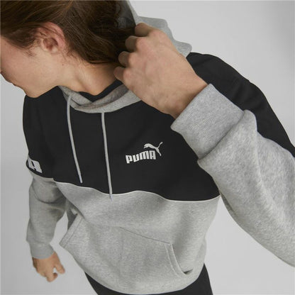 Herenhoodie Puma Power Colorblock Grijs