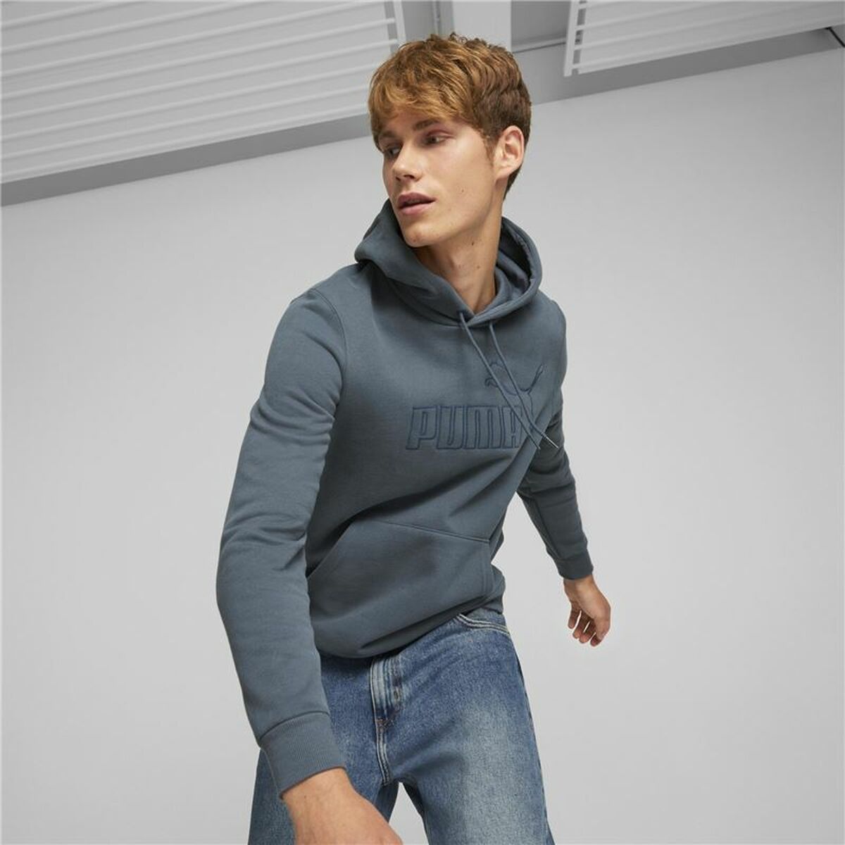 Herenhoodie Puma Essential Blauw