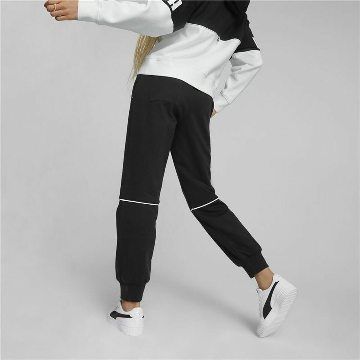 Volwassenen Trainingbroek Puma Colorblock  Zwart Vrouw