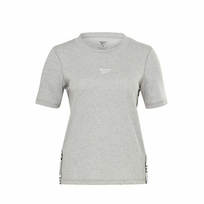 Dames-T-Shirt met Korte Mouwen Reebok Tape Pack Grijs
