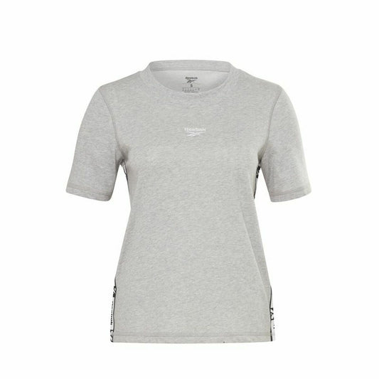 Dames-T-Shirt met Korte Mouwen Reebok Tape Pack Grijs
