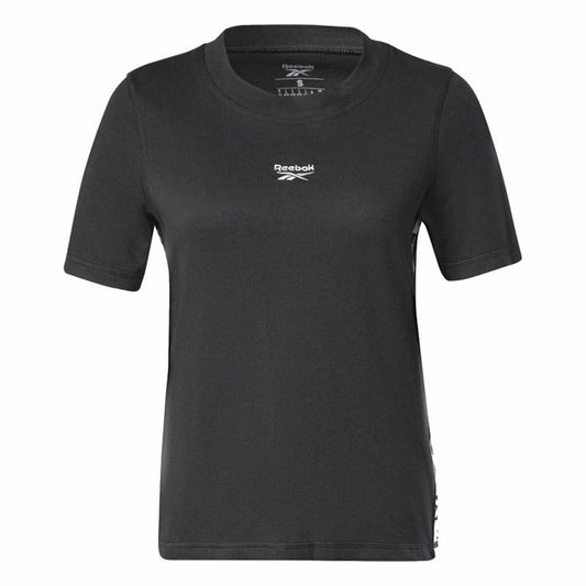 Dames-T-Shirt met Korte Mouwen Reebok Tape Pack Zwart