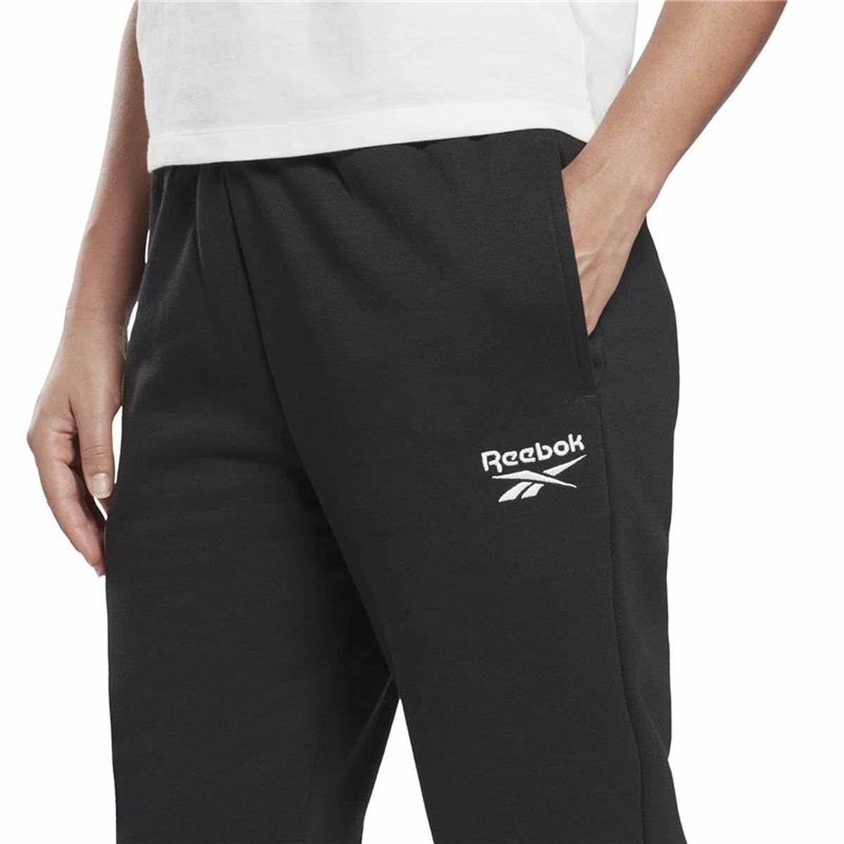 Lange sportbroek Reebok Tape Pack Vrouw Zwart