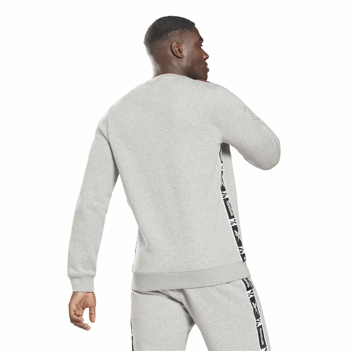 Herensweater zonder Capuchon Reebok Identity Tape Crew Grijs