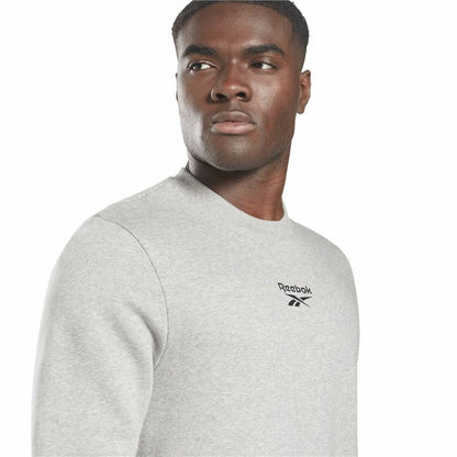 Herensweater zonder Capuchon Reebok Identity Tape Crew Grijs