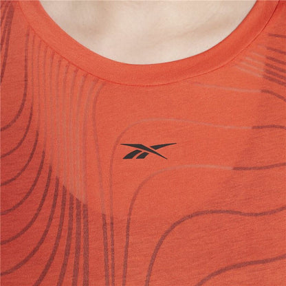 Dames-T-Shirt met Korte Mouwen Reebok Burnout Oranje