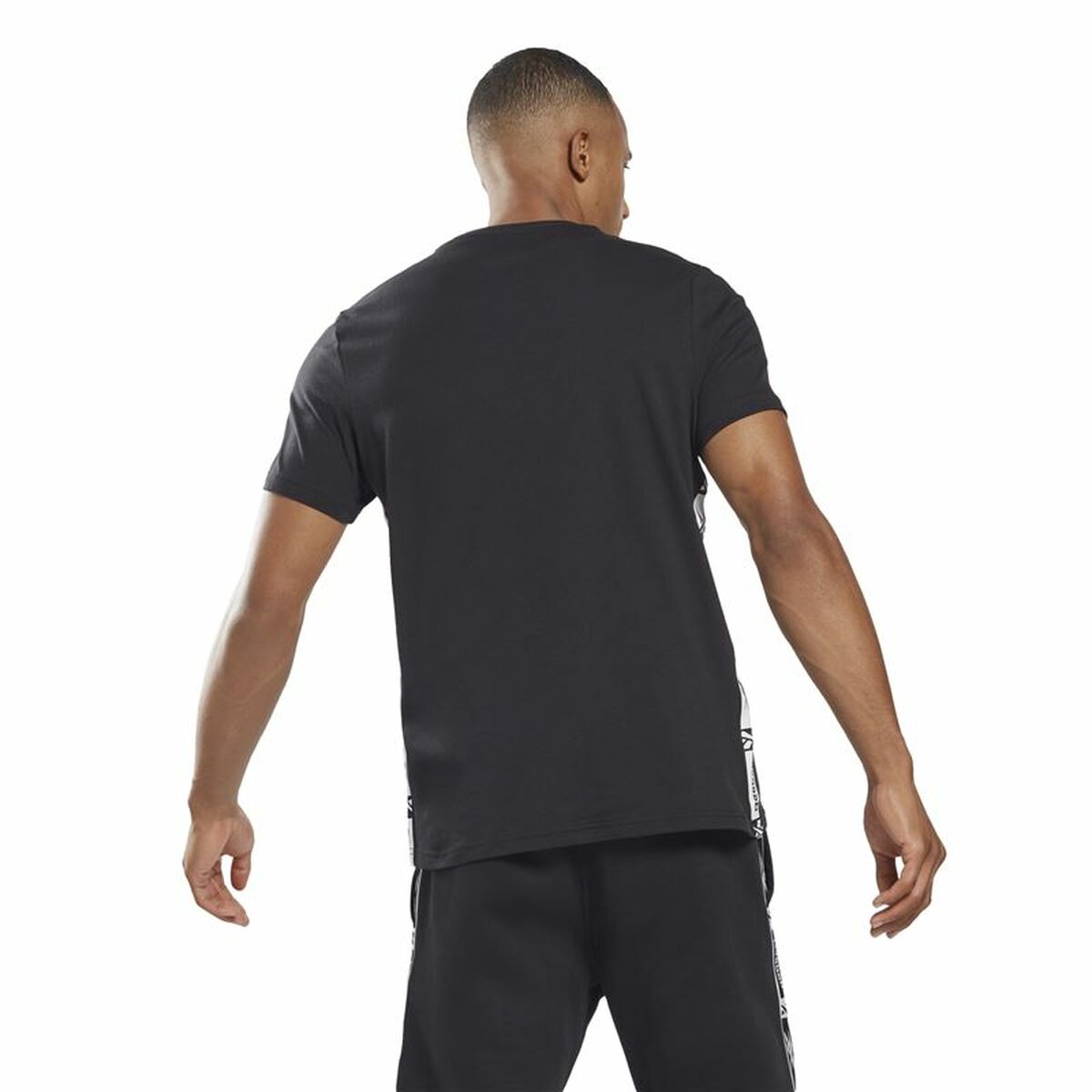Heren-T-Shirt met Korte Mouwen Reebok Identity Zwart
