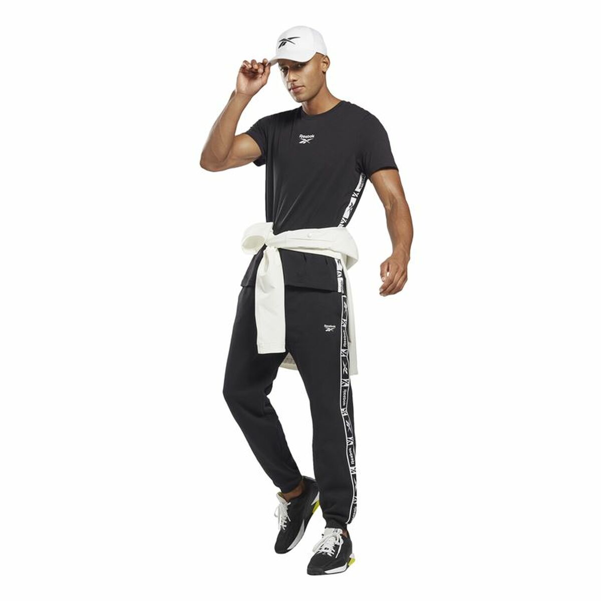 Heren-T-Shirt met Korte Mouwen Reebok Identity Zwart