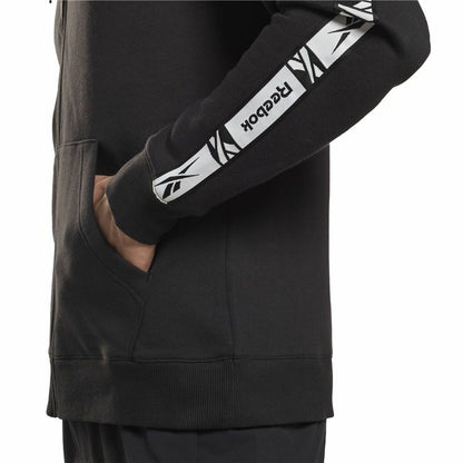 Heren Sportjas Reebok Identity Tape FZ Zwart