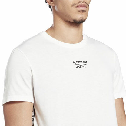 Heren-T-Shirt met Korte Mouwen Reebok Tape Wit