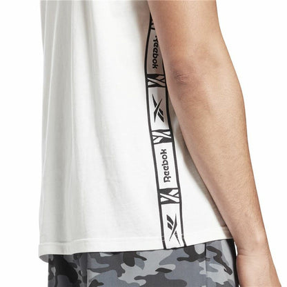 Heren-T-Shirt met Korte Mouwen Reebok Tape Wit