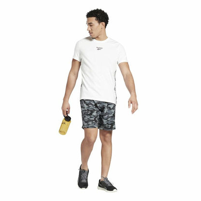 Heren-T-Shirt met Korte Mouwen Reebok Tape Wit