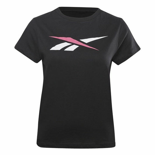 Dames-T-Shirt met Korte Mouwen Reebok Vector Zwart