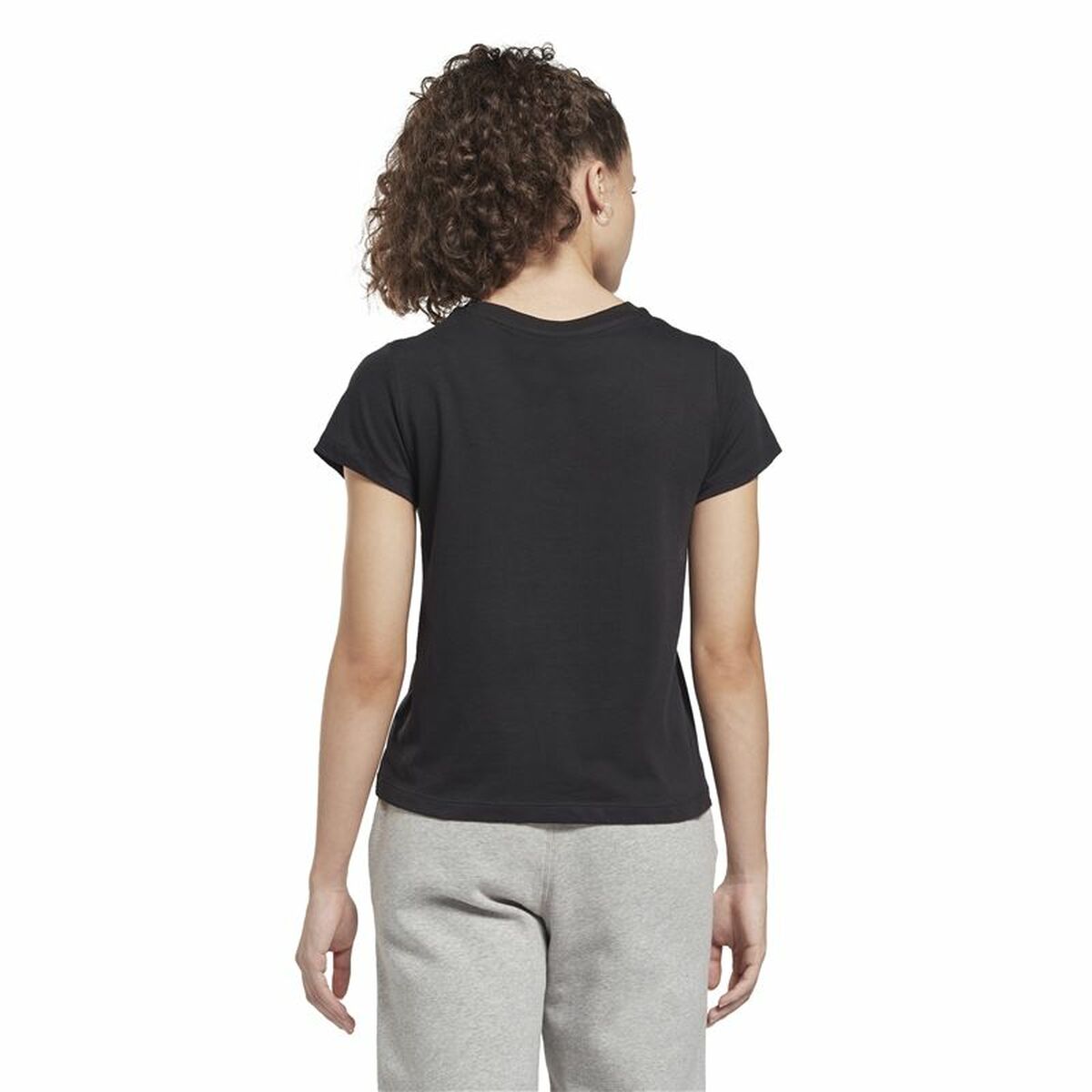 Dames-T-Shirt met Korte Mouwen Reebok Vector Zwart