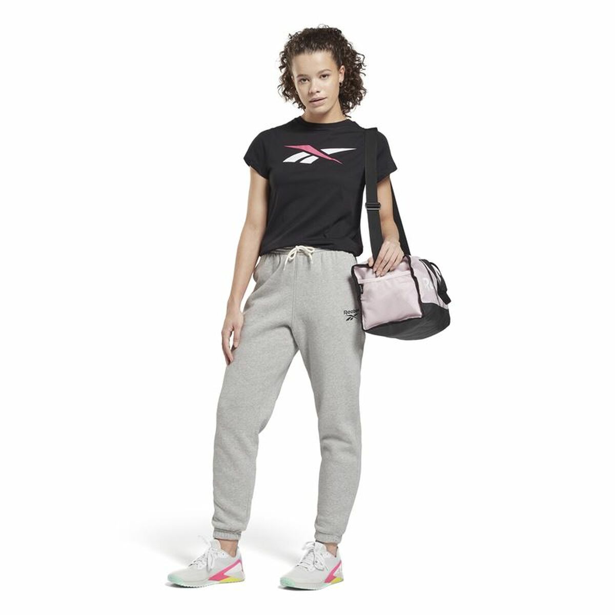 Dames-T-Shirt met Korte Mouwen Reebok Vector Zwart