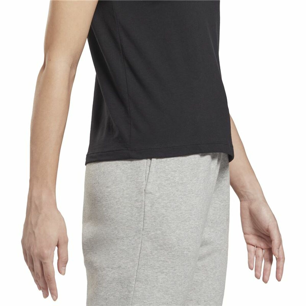 Dames-T-Shirt met Korte Mouwen Reebok Vector Zwart
