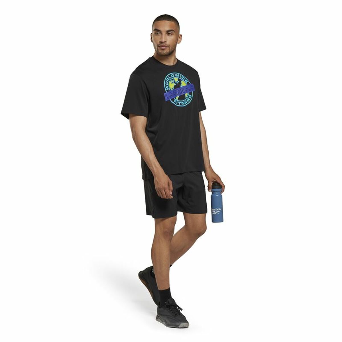 Heren-T-Shirt met Korte Mouwen Reebok Les Mills® Oversized Graphic Zwart