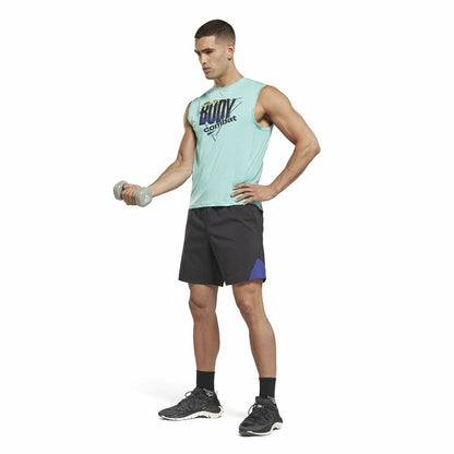 Heren Mouwloos T-shirt Reebok Les Mills® Bodypump® Activchill Blauw
