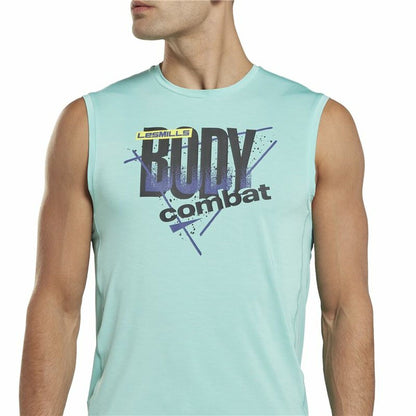 Heren Mouwloos T-shirt Reebok Les Mills® Bodypump® Activchill Blauw