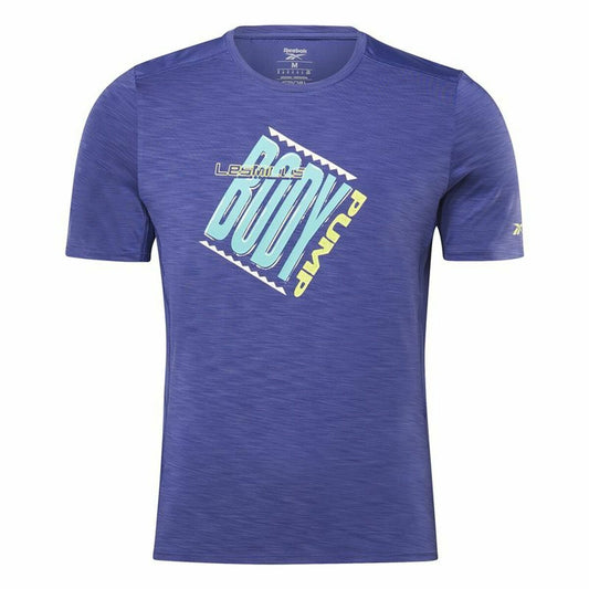 Sport T-shirt Korte Mouwen Reebok Les Mills BodyPump Blauw
