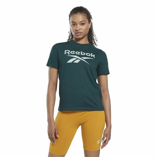 Dames-T-Shirt met Korte Mouwen Reebok  Identity Cyaan