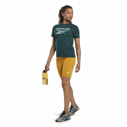 Dames-T-Shirt met Korte Mouwen Reebok  Identity Cyaan